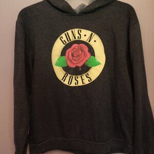 Women's GUN'S N ROSES DARK GREY HOODED SWEATSHIRT SIZE